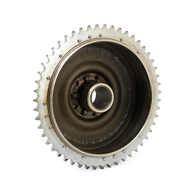 MCS 67-72 B.T. Rear Brake Drum & Sprocket. Chrome – 1967–1972 Big Twin