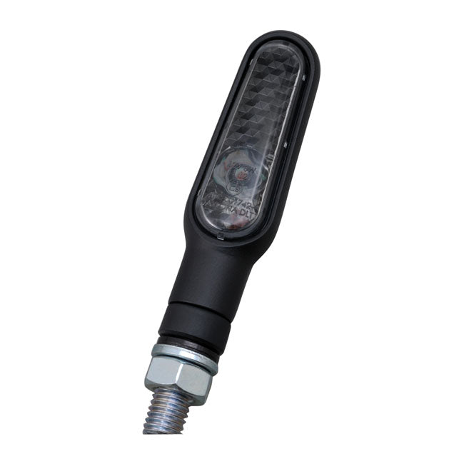 Daytona D-Light Mini LED Turn Signal Set. Black, Smoke Lens