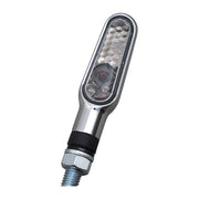 Daytona D-Light Mini LED Turn Signal Set. Chrome, Smoke Lens