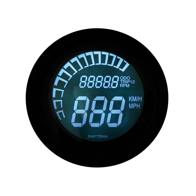Daytona Velona Digital 60 mm Speedo/Tacho (ECE), Black