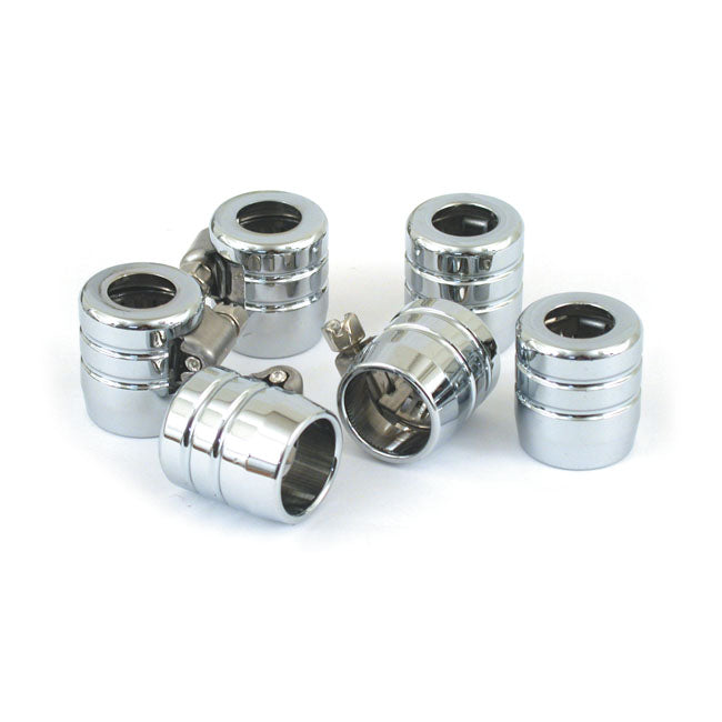 MCS Smooth Hose Clamps, 3/8". Chrome Grooved