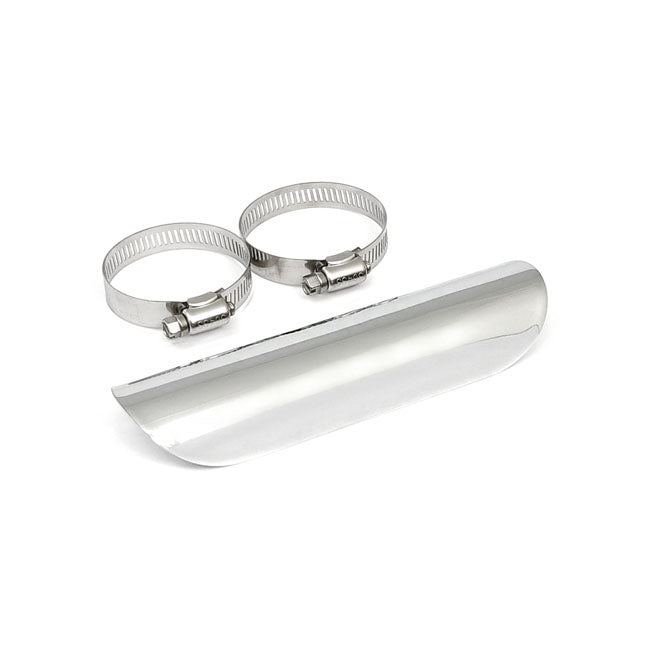 MCS Universal Smooth Heat Shield 7" Long Chrome – 1-3/4" Exhaust Pipes