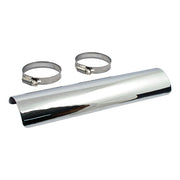 MCS Universal Smooth Heat Shield 10" Long Chrome – 2-1/4" Exhaust Pipes