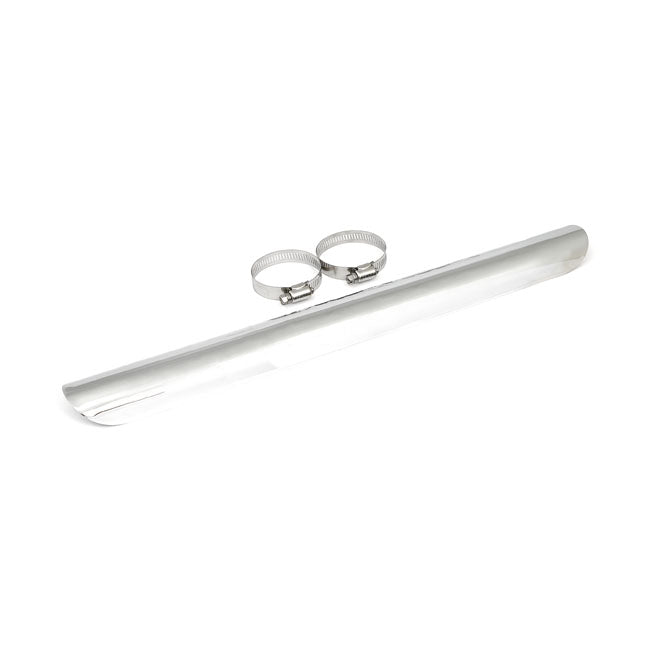MCS Universal Smooth Heat Shield 18" Long Chrome – 1-3/4" Exhaust Pipes