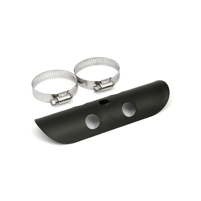 MCS Universal Bullet Hole Heat Shield 7" Long Black – 1-3/4" Exhaust Pipes
