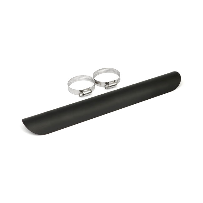 MCS Universal Smooth Heat Shield 14" Long Black – 1-3/4" Exhaust Pipes