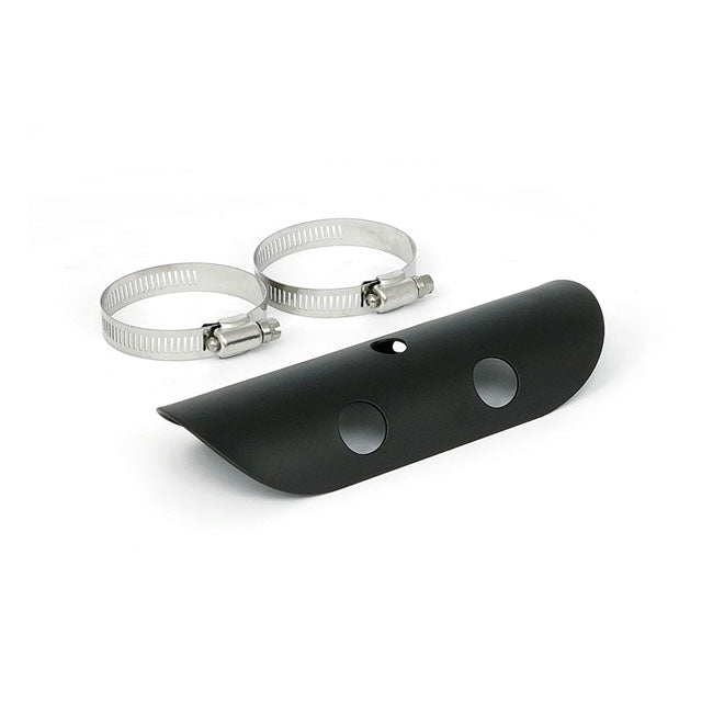 MCS Universal Bullet Hole Heat Shield 7" Long Black – 2-1/4" Exhaust Pipes