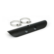MCS Universal Bullet Hole Heat Shield 10" Long Black – 2-1/4" Exhaust Pipes