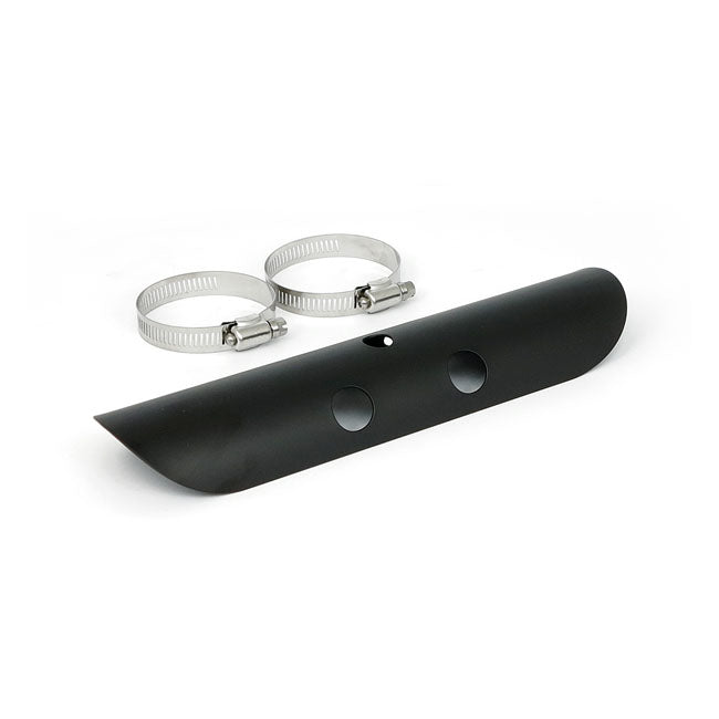 MCS Universal Bullet Hole Heat Shield 10" Long Black – 2-1/4" Exhaust Pipes