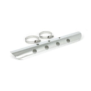 MCS Universal Bullet Hole Heat Shield 14" Long Chrome – 2-1/4" Exhaust Pipes