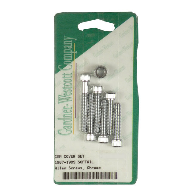 Gardner-Westcott Cam Cover Screw Kit, Chr. Allen – 1987–1999 Softail; FLT/Touring
