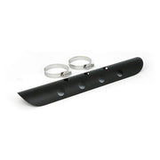 MCS Universal Bullet Hole Heat Shield 14" Long Black – 2-1/4" Exhaust Pipes