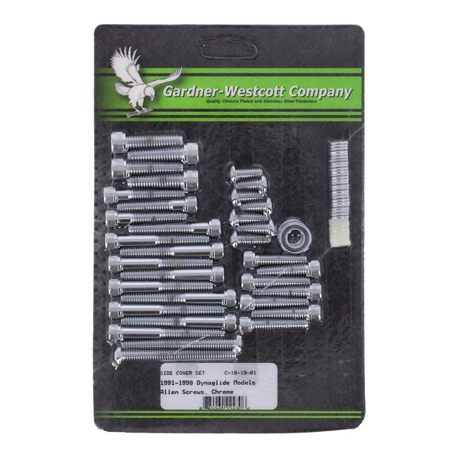 Gardner-Westcott Big Twin Side Cover Mount Kit, Chrome Allen – 1991–1998 Dyna