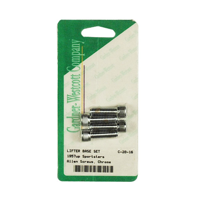 Gardner-Westcott Tappet Block Mount Kit. Allenhead, Chrome – 1957–1990 XL Sportster
