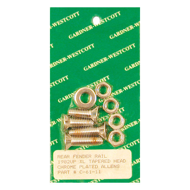 Gardner-Westcott Fender Strut Mount Kit. Chrome Allen Head – 1982–1993 XL Sportster