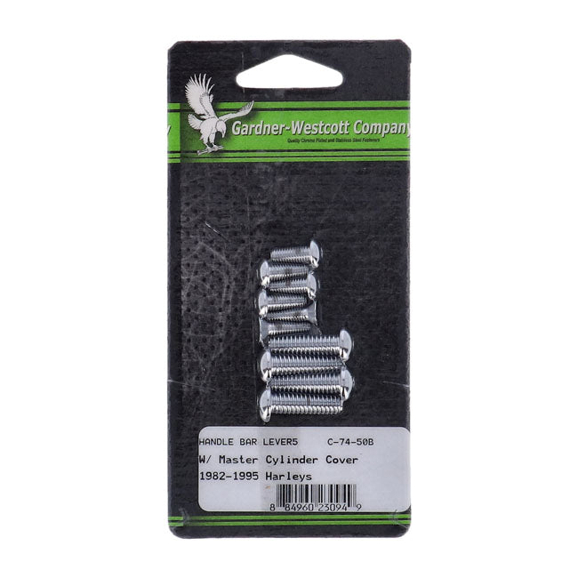 Gardner-Westcott Handlebar Control Screw Kit, Button – 1982–1995 H-D
