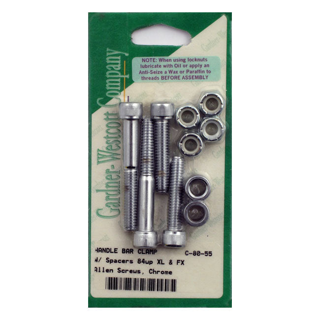 Gardner-Westcott Handlebar Top Clamp Mount Kit, Allen – 1984–1999 XL Sportster; FX; 1984–1994…