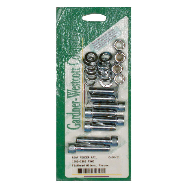 Gardner-Westcott Fender Strut Mount Kit. Chrome Allen Head – 1980–1985 Fxwg