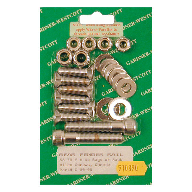Gardner-Westcott Fender Strut Mount Kit. Chrome Allen Head – 1958–1984 FL without Bags and Luggage…