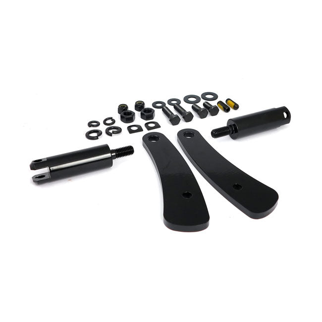 MCS Adjustable Dyna Highway Peg Mount Kit, Black – 1991–2017 Dyna (with Mid Controls)
