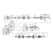 Jims Bearing Race, Transmission Mainshaft. STD – 1952–1956 K; KH; 1957–1983 XL Sportster