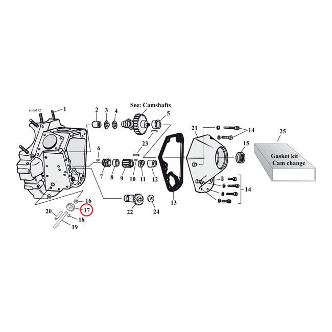 MCS Import, Oil Pump Driven Gear. 24T – 1973–1999 Big Twin