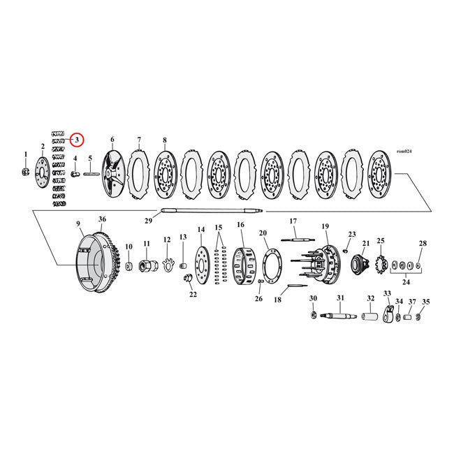 Barnett Clutch Spring Set. Heavy Duty – 68-E84 Big Twin