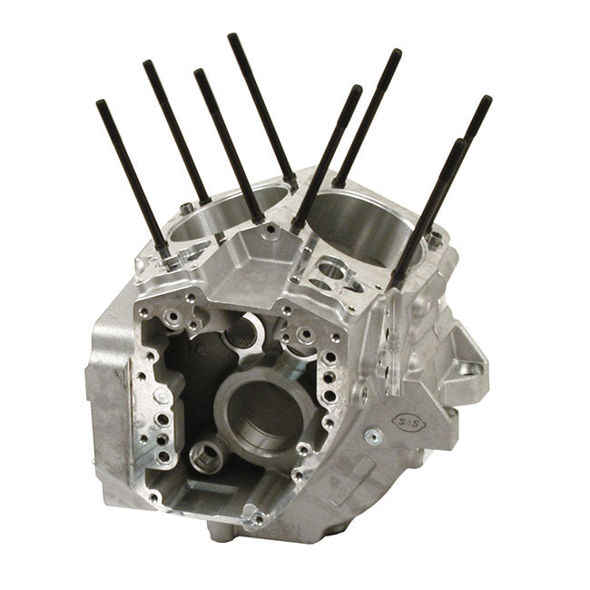 S&S, 99-06 Crankcase Assembly, 3-3/4" Std Bore. Silver for 99-06 Twin Cam (Excl. 2006 Dyna)