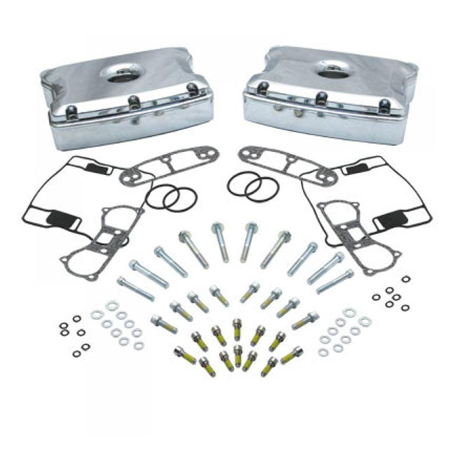 S&S Die-Cast Rocker Cover Kit. Chrome – 1984–1999 Evo Big Twin. for Head or…