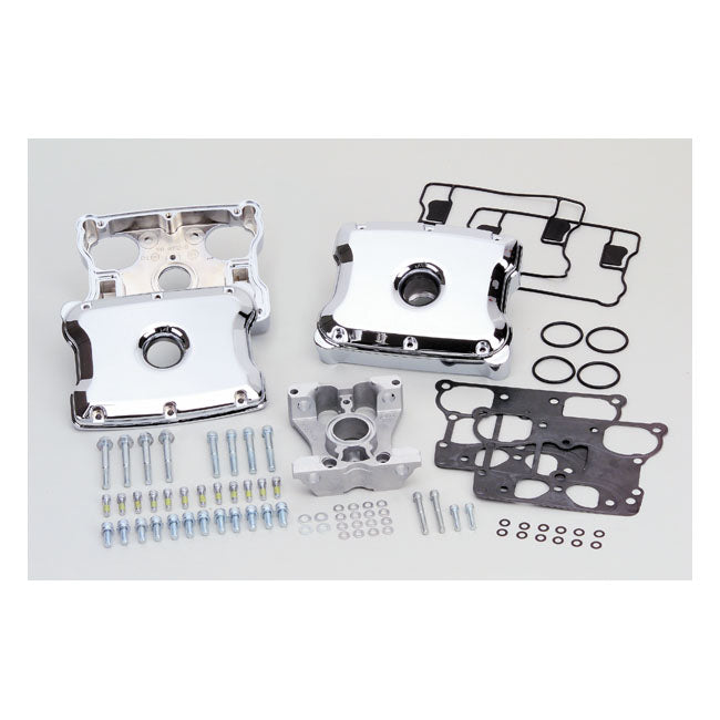 S&S Die-Cast Rocker Cover Kit. Chrome – 1999–2017 Twin Cam; S&S 4-1/8" Ssw+…