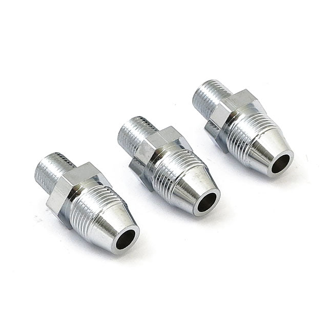 MCS Oil Line Fitting. Chrome – 1936-1964 OHV & Flathead Big Twin: Oil…