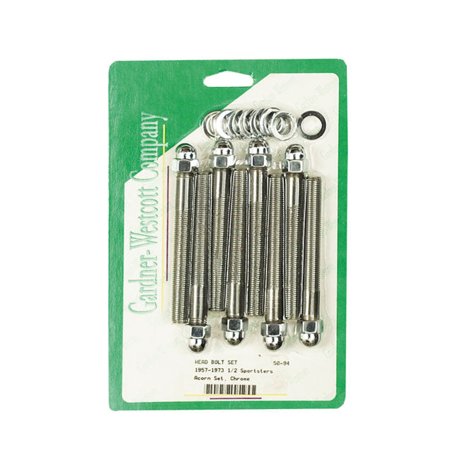Gardner-Westcott Head Bolt Kit, Acorn – 57-E73 XL Sportster