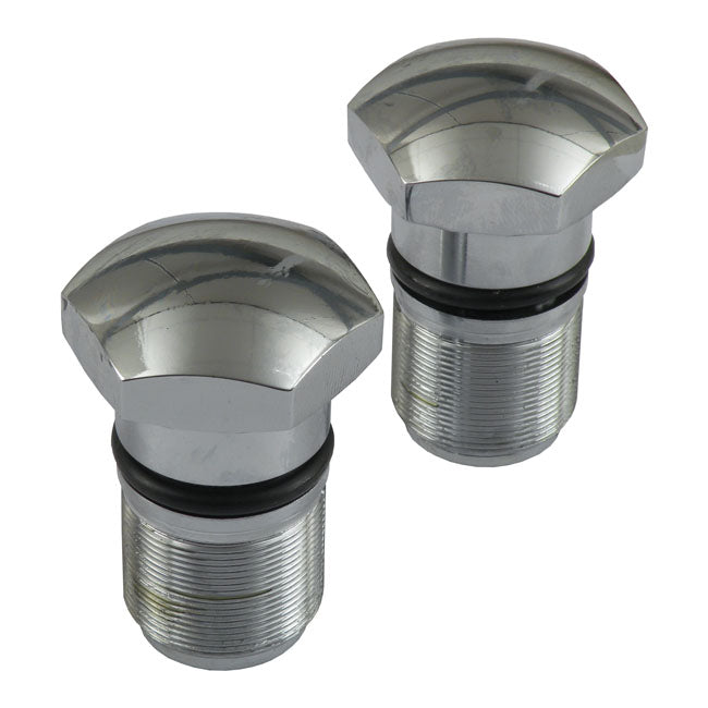 MCS 35 mm Fork Tube Cap Bolt. Chrome – 73-E86 XL Sportster; FX; 1982–1986 FXR