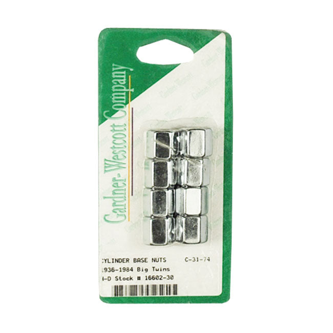 Gardner-Westcott Cyl. Base Nut Kit, Hex – 1936–1984 Big Twin
