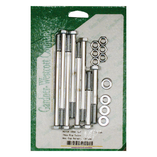 Gardner-Westcott Crankcase Bolt Kit, Hex – 1970–1978 Big Twin