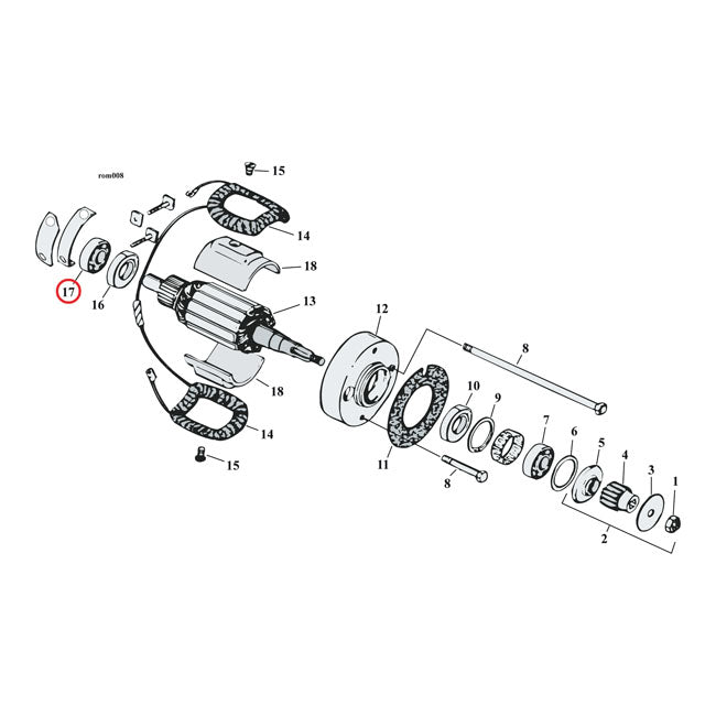 Sonnax Koyo Needle Bearing, Generator – 1961–1981 XL Sportster