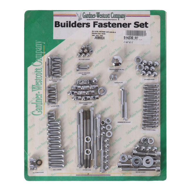 Gardner-Westcott Builders Fastener Set, Allen – 1965 PANHEAD ONLY