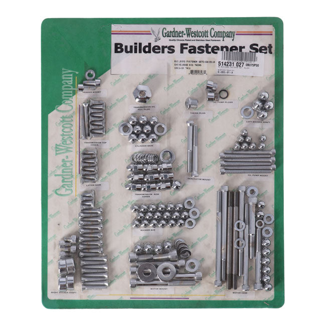 Gardner-Westcott Builders Fastener Set, Allen – 1966–1969 Early Shovel