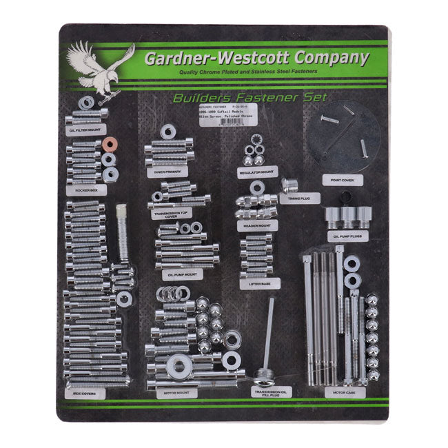 Gardner-Westcott Builders Fastener Set, Polish. Allen – 1996–1999 FXST; FLST