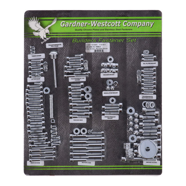 Gardner-Westcott Builders Fastener Set, Polish. Allen – 1999–2008 FLT/Touring