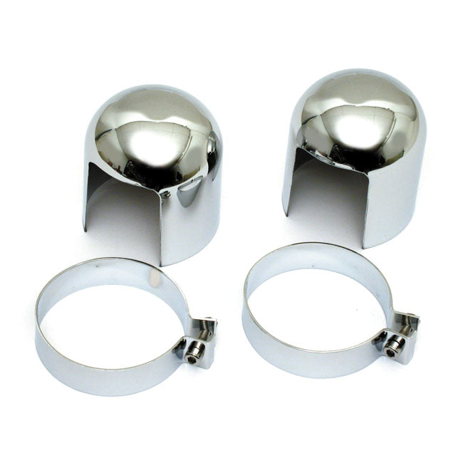 MCS Shock Stud Cover Set. Chrome – 1952–1956 K; KH; 1957–1964 XL Sportster…