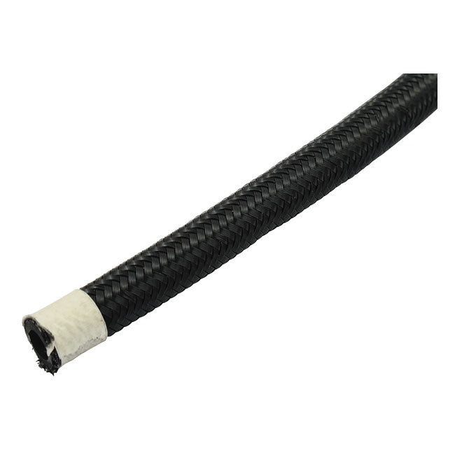 MCS Braided Hose 1/4" (6 mm). Black Nylon