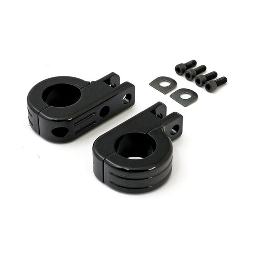 MCS Engine Guard Foot Peg Mount Kit. 1-1/4" (32mm) Tubing. Black