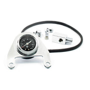 MCS Oil Pressure Gauge Kit Rocker Box, 0-60 PSI. Chrome – Twin Cam: 2000–2017 Softail; 1999–2005…