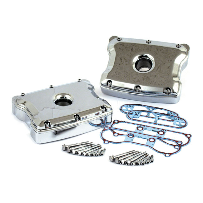 MCS Evo Rocker Covers Set, Custom Style. Chrome – 1984–1999 Evo Big Twin