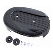 MCS XL Sportster Air Cleaner Cover. Black, Grooved – 2004–2020 XL Sportster with Stock Oval…