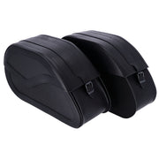 MCS Reinforced Rigid Leather Saddlebag Set. 32 Liter – Universal