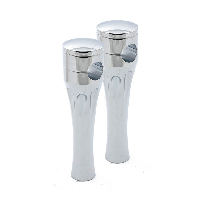 MCS Talon Aluminum Riser Kit, 6" Rise. Chrome – For 1" (25.4mm) Handlebars