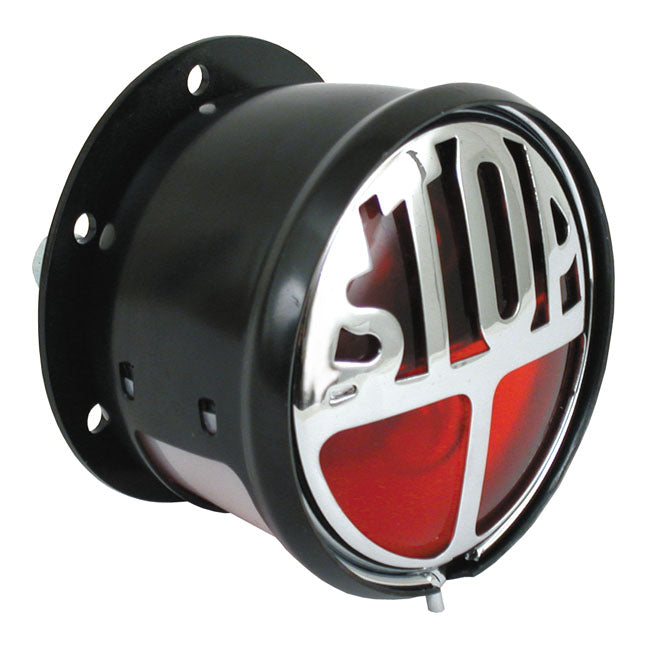 MCS Stop Taillight. Black. Red Lens – Universal