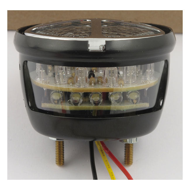 MCS Stop LED Taillight. Black. Clear Lens